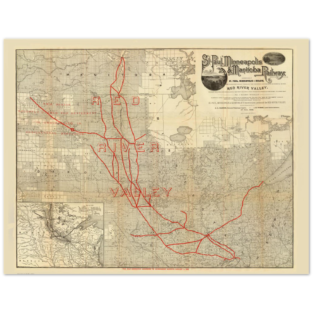 St. Paul, Minneapolis & Manitoba Railway Company Classic Matte Paper Poster