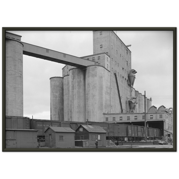 Grain Elevators, Minneapolis, Minnesota, 1939 Metal Framed Poster