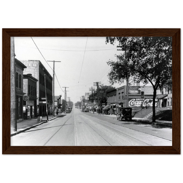 6th Avenue North in Minneapolis Minnesota 1920s Classic Matte Paper Wooden Framed Poster