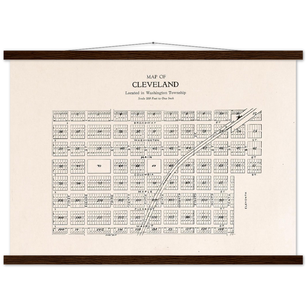 Map of Cleveland, Minnesota, 1928 Premium Matte Paper Poster & Hanger