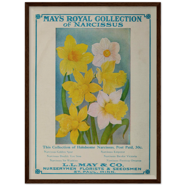 L. L. May Company, St. Paul, Minnesota 1910 Ad Archival Matte Paper Wooden Framed Poster