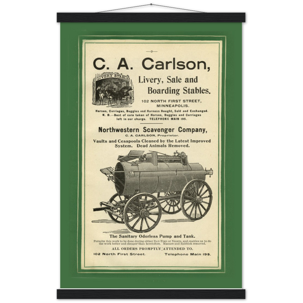 1904 Minneapolis Advertising Classic Matte Paper Poster & Hanger