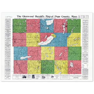 Pope County Map 1904 Premium Matte Paper Poster