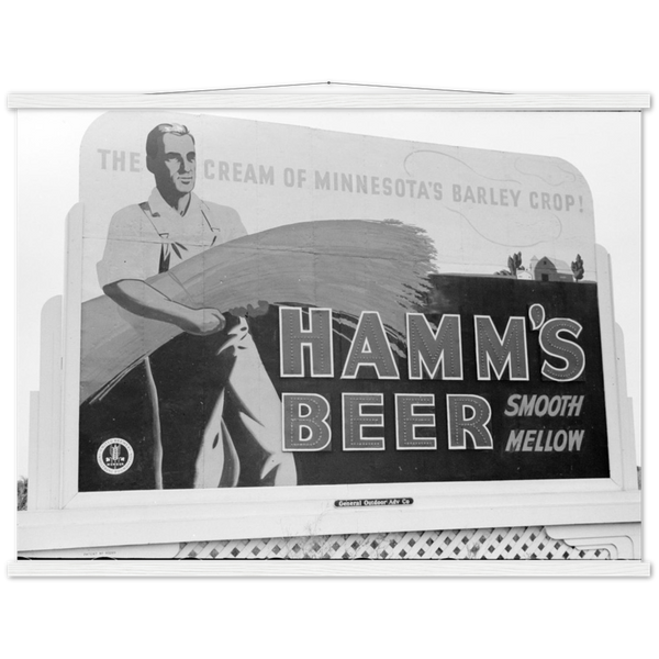 Hamm's Beer Billboard, Litchfield, Minnesota, 1939 Poster & Hanger