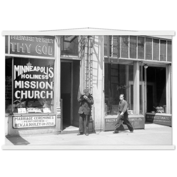 1937 Gateway District Mission in Minneapolis, Minnesota Classic Semi-Glossy Paper Poster & Hanger