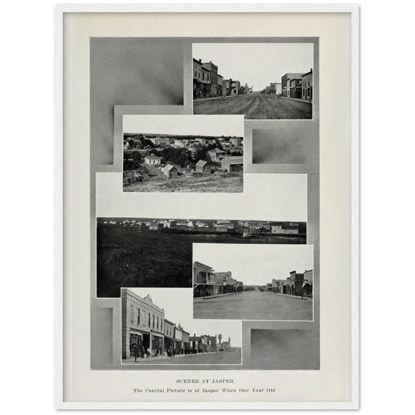 1911 Multiple scenes of Jasper Minnesota Archival Matte Paper Wooden Framed Poster