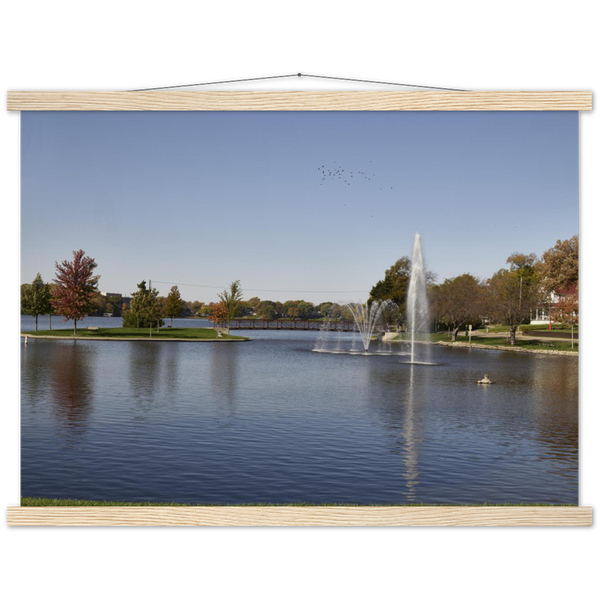 Fountain Lake in Albert Lea Minnesota Premium Matte Paper Poster & Hanger