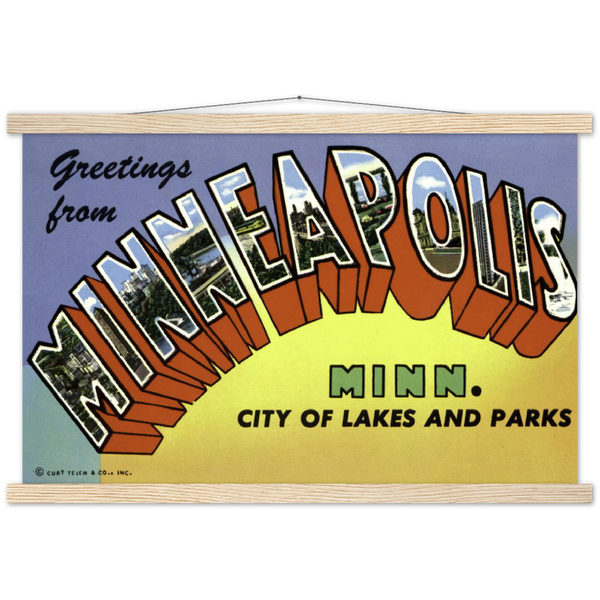 Greetings from Minneapolis Classic Matte Paper Poster & Hanger