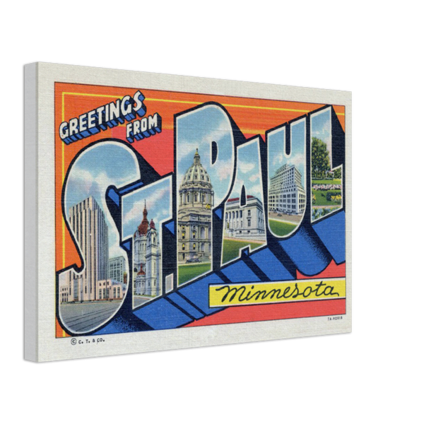 Vintage Greetings from St. Paul Canvas