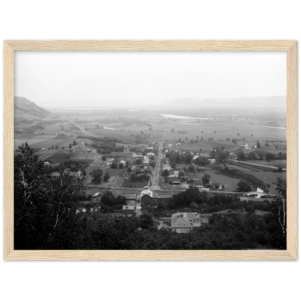 Minnesota City and Valley of the Mississippi, Minnesota, Classic Semi-Glossy Paper Wooden Framed Poster