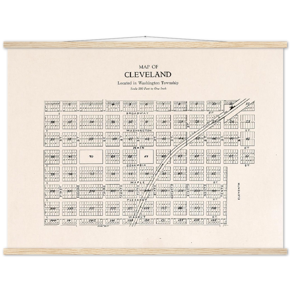 Map of Cleveland, Minnesota, 1928 Premium Matte Paper Poster & Hanger