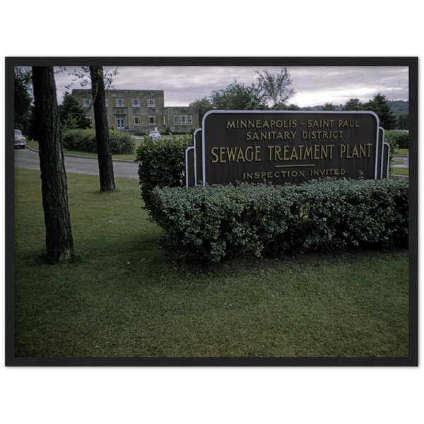 Treatment Plant in St. Paul 1950s Classic Semi-Glossy Paper Wooden Framed Poster