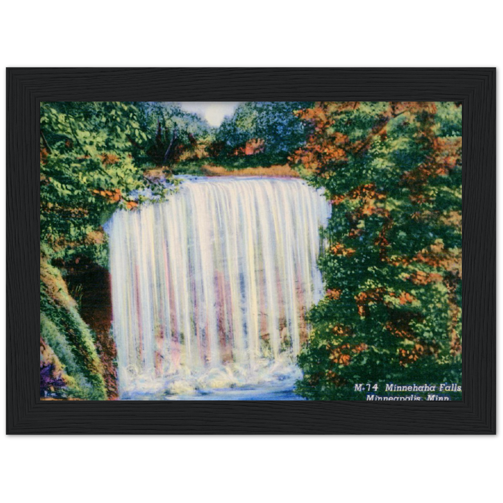 Products Minnehaha Falls, Minneapolis, Minnesota, 1938 Archival Matte Paper Wooden Framed Poster