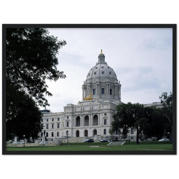 Minnesota State Capitol Classic Semi-Glossy Paper Wooden Framed Poster