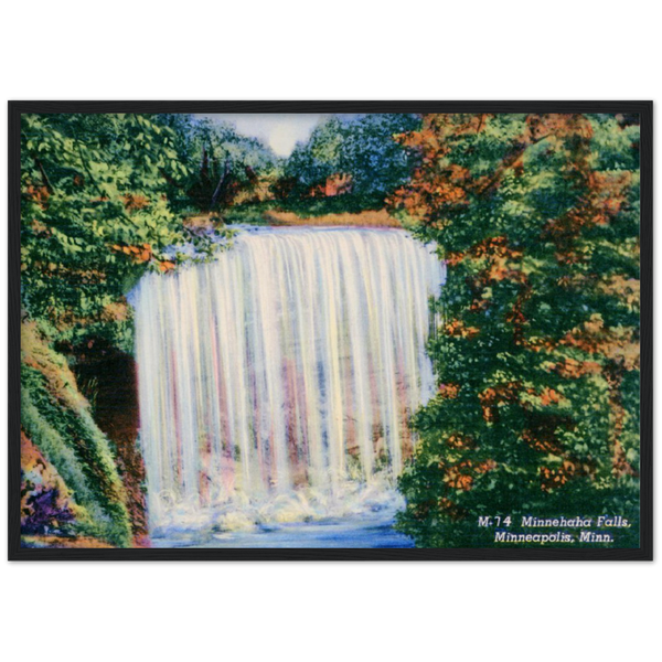 Products Minnehaha Falls, Minneapolis, Minnesota, 1938 Archival Matte Paper Wooden Framed Poster