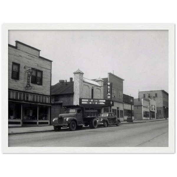2nd Street Bovey Minnesota 1947 Classic Semi-Glossy Paper Wooden Framed Poster