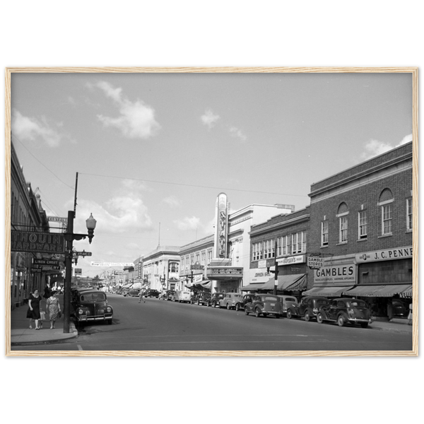 View of Howard Street in Hibbing, Minnesota, 1941 Framed Poster