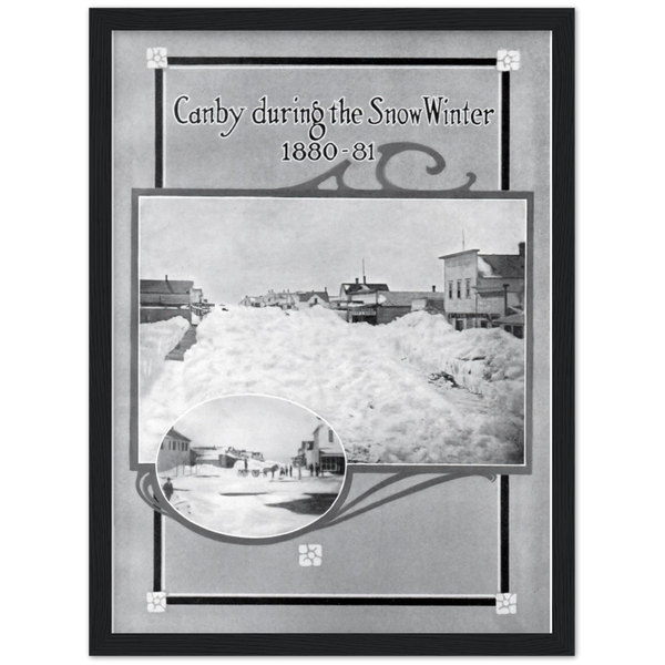 Canby Minnesota after Winter Storm of 1880-1881 Wooden Framed Poster
