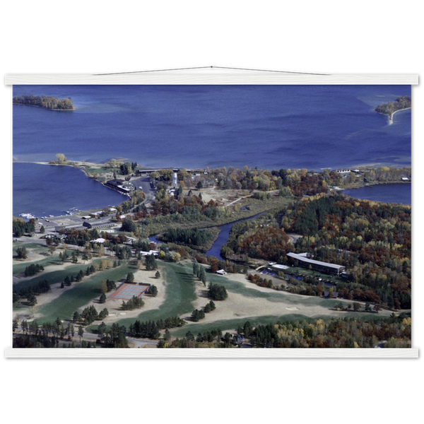 Aerial View of East Gull Lake, Minnesota Classic Semi-Glossy Paper Poster & Hanger