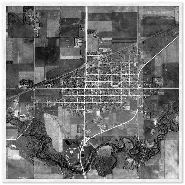 Madelia Minnesota Aerial Photo 1939 Classic Matte Paper Wooden Framed Poster