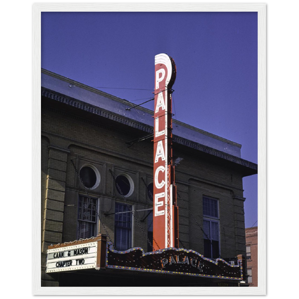 Palace Theatre Marque, Luverne Minnesota, 1980, Wooden Framed Poster