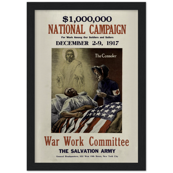 World War I Salvation Army Archival Matte Paper Wooden Framed Poster