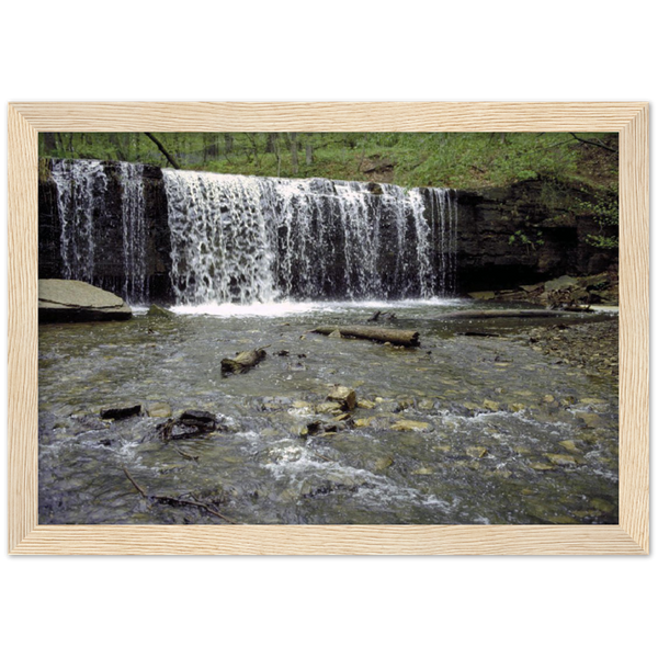 Waterfall at Nerstrand Big Woods State Park Classic Semi-Glossy Paper Wooden Framed Poster