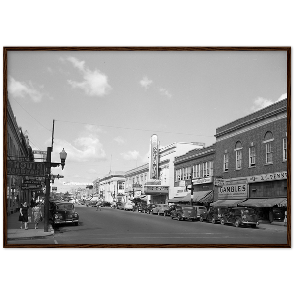 View of Howard Street in Hibbing, Minnesota, 1941 Framed Poster