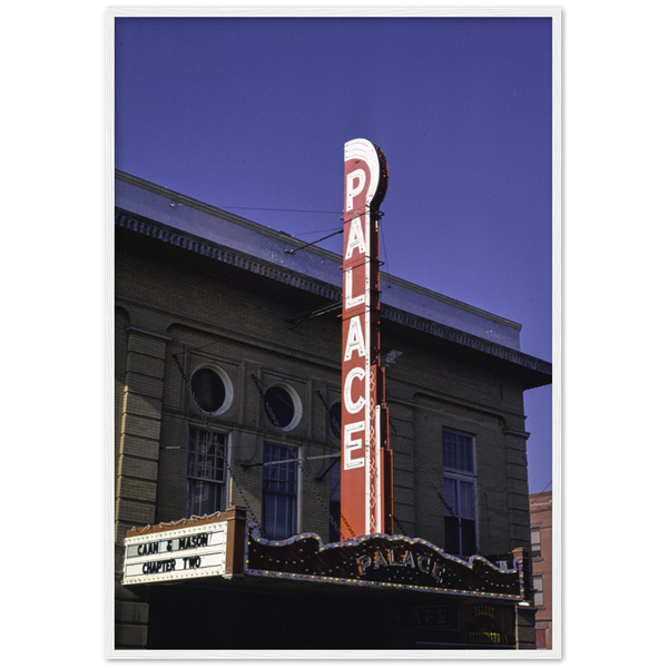 Palace Theatre Marque, Luverne Minnesota, 1980, Wooden Framed Poster