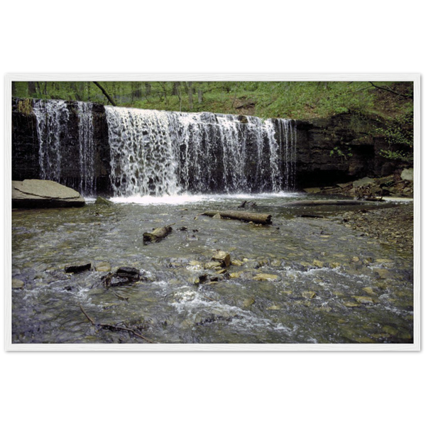 Waterfall at Nerstrand Big Woods State Park Classic Semi-Glossy Paper Wooden Framed Poster